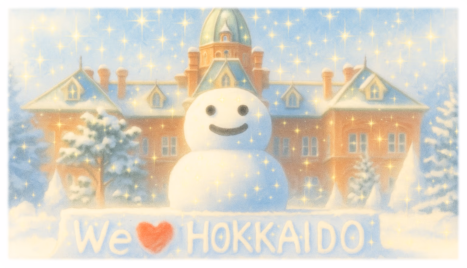 【星あり】ぼかし16：9_冬の赤れんが庁舎